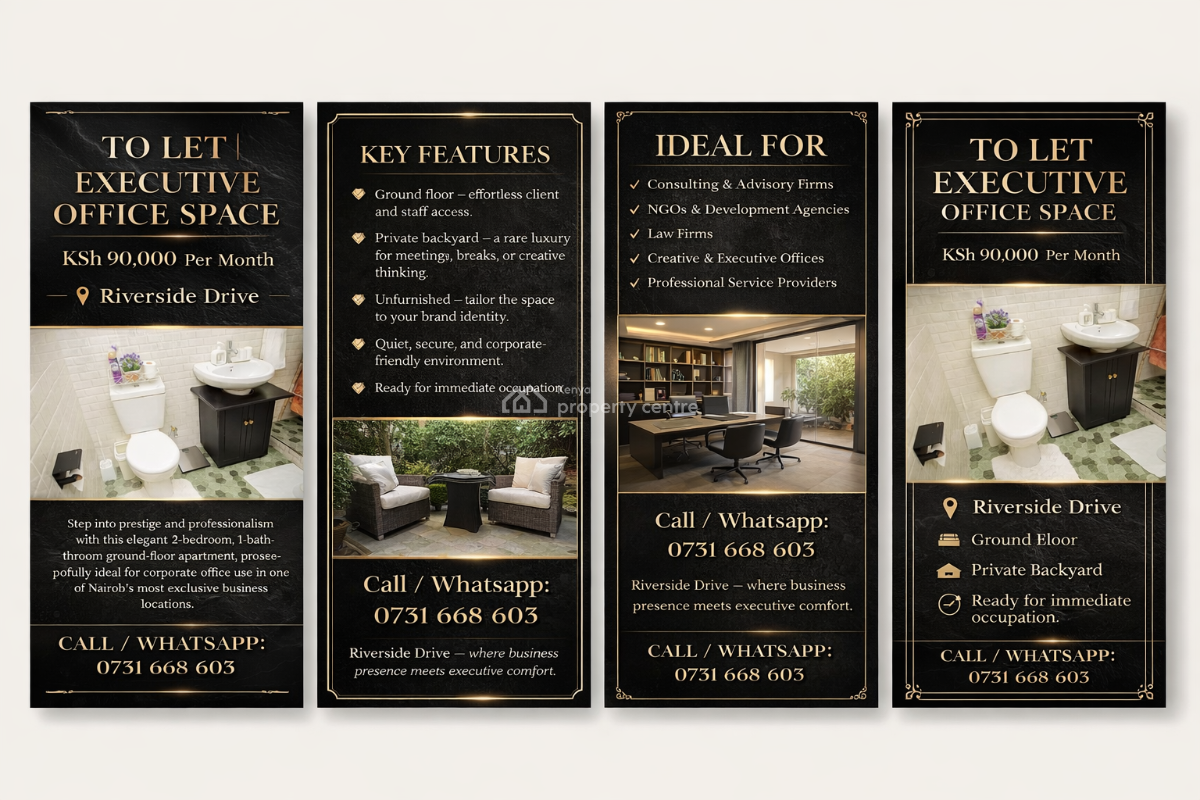 House, Riverside Drive, Nairobi Central, Nairobi, Townhouse for Rent