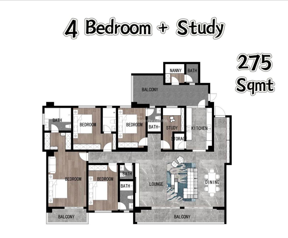 Luxury 4 Bedroom with Quality Finishing, Othaya, Kileleshwa, Nairobi, Apartment for Sale