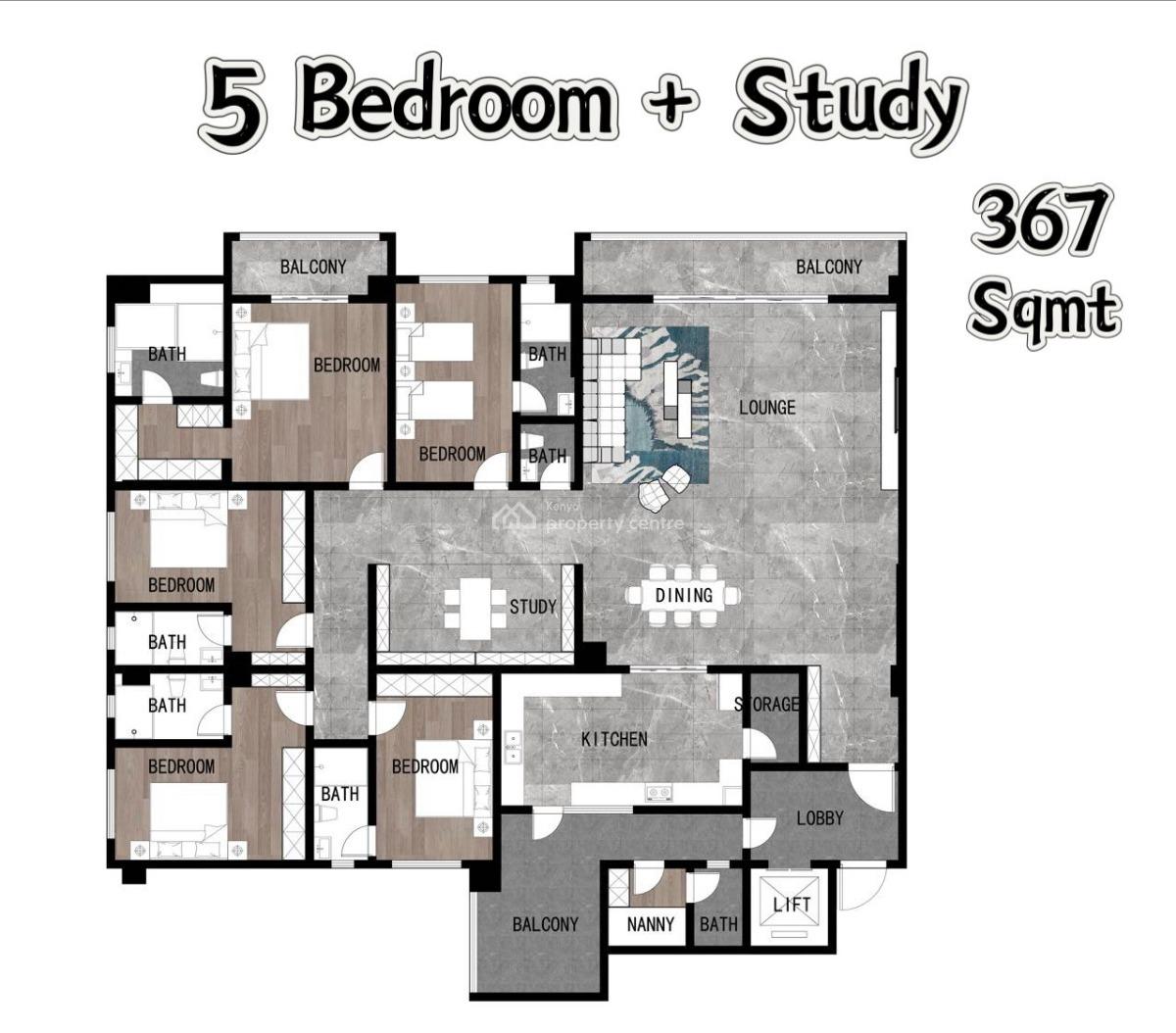 Luxury 4 Bedroom with Quality Finishing, Othaya, Kileleshwa, Nairobi, Apartment for Sale