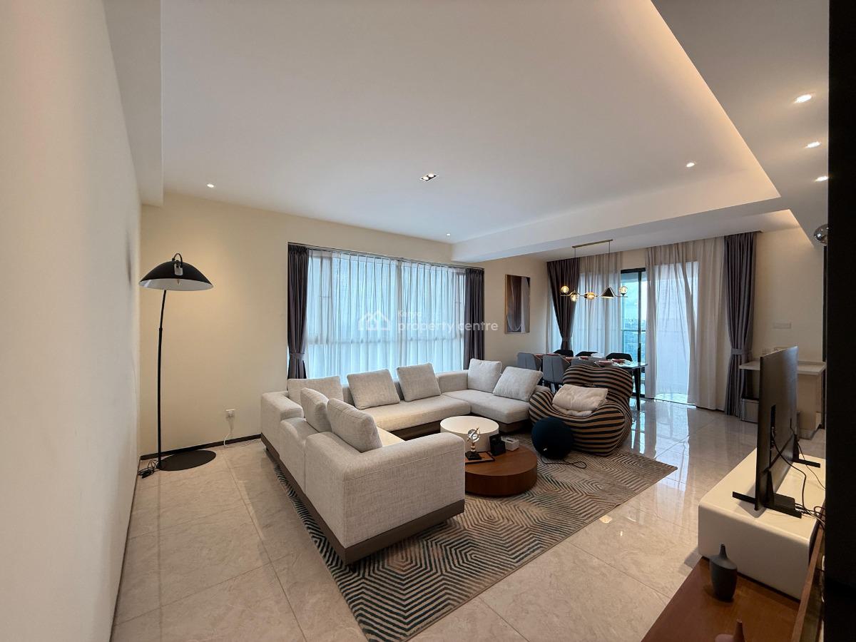 Luxury 3 Bedrooms + Dsq Furnished & Serviced Apartment, 27th Floor, Westlands, Nairobi, Apartment for Rent