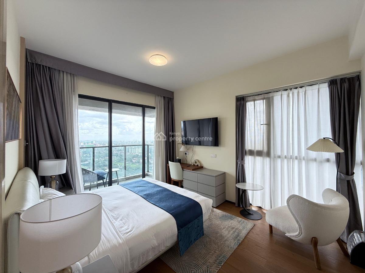 Luxury 3 Bedrooms + Dsq Furnished & Serviced Apartment, 27th Floor, Westlands, Nairobi, Apartment for Rent