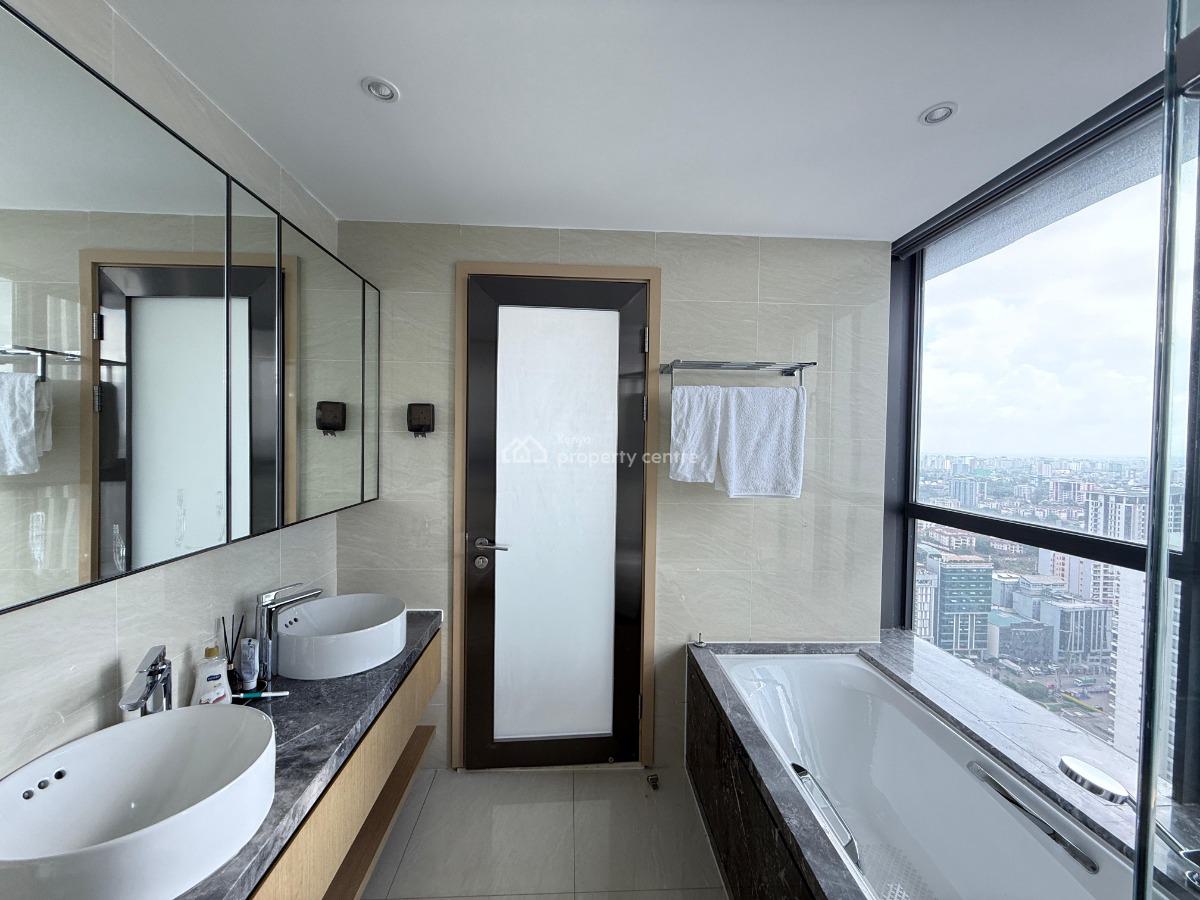 Luxury 3 Bedrooms + Dsq Furnished & Serviced Apartment, 27th Floor, Westlands, Nairobi, Apartment for Rent