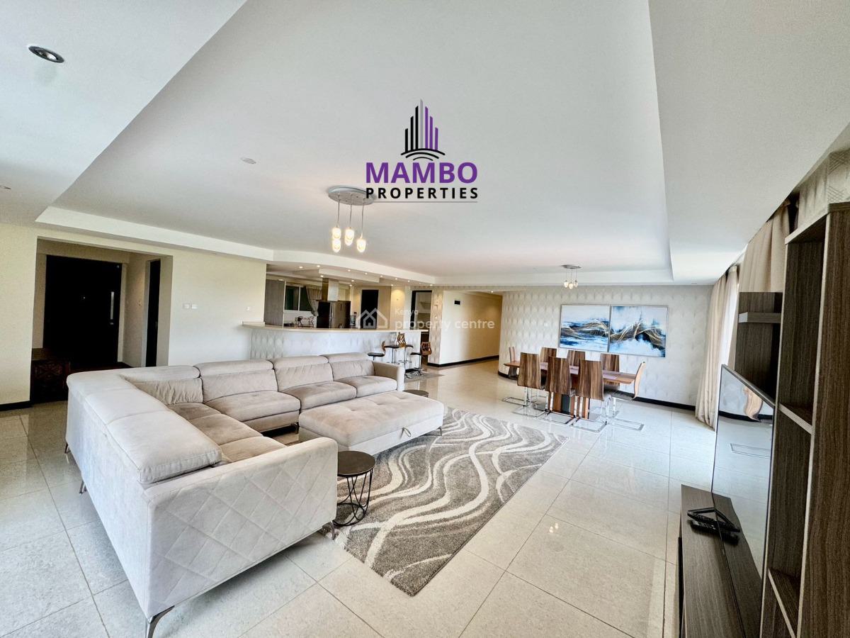 Furnished 3 Bedroom Apartment with Beautiful Facilities., Riverside Drive, Westlands, Nairobi, Apartment for Rent