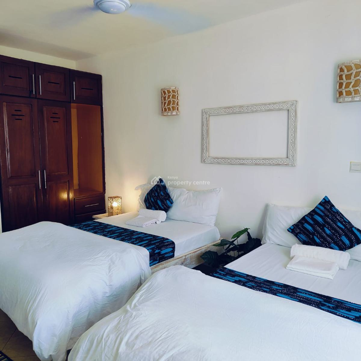 Tastefully Furnished 2 Bedroom Beach Front Apartment, Shanzu, Mombasa, Apartment Short Let