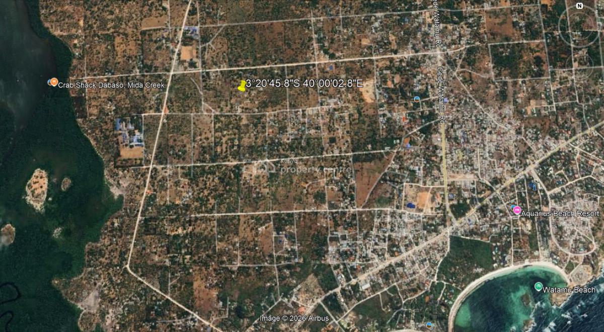 Prime 1-acre Land in Dabaso, Watamu, Dabaso, Dabaso, Kilifi, Mixed-use Land for Sale