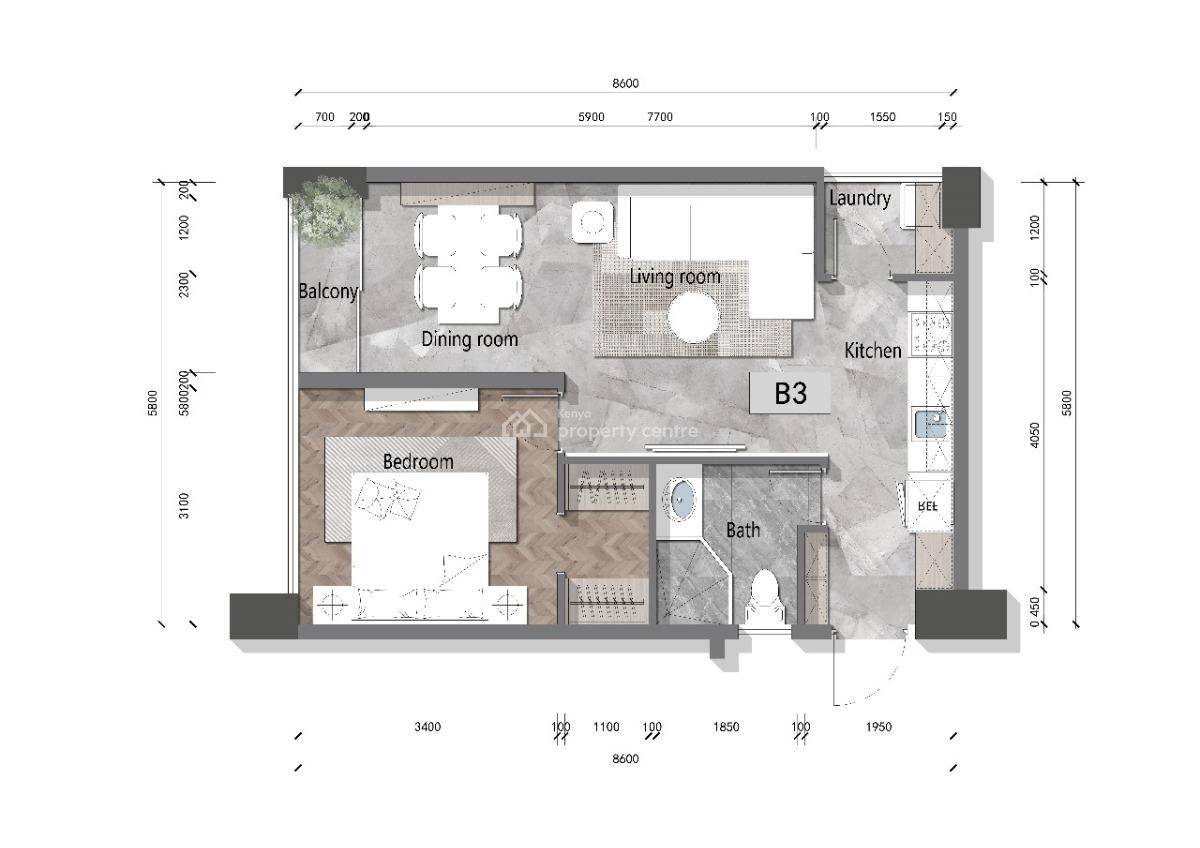 1 Bedroom Apartment, Mbaazi Road, Lavington, Nairobi, Apartment for Sale