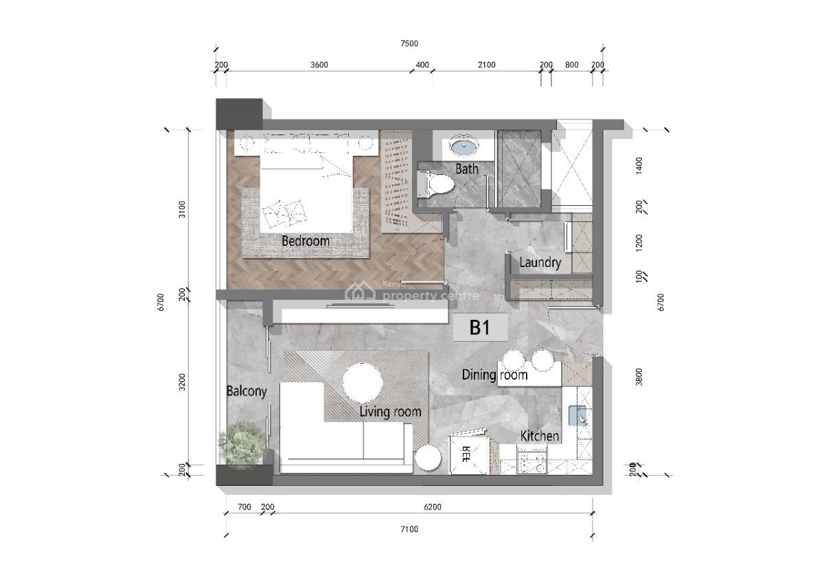 1 Bedroom Apartment, Mbaazi Road, Lavington, Nairobi, Apartment for Sale
