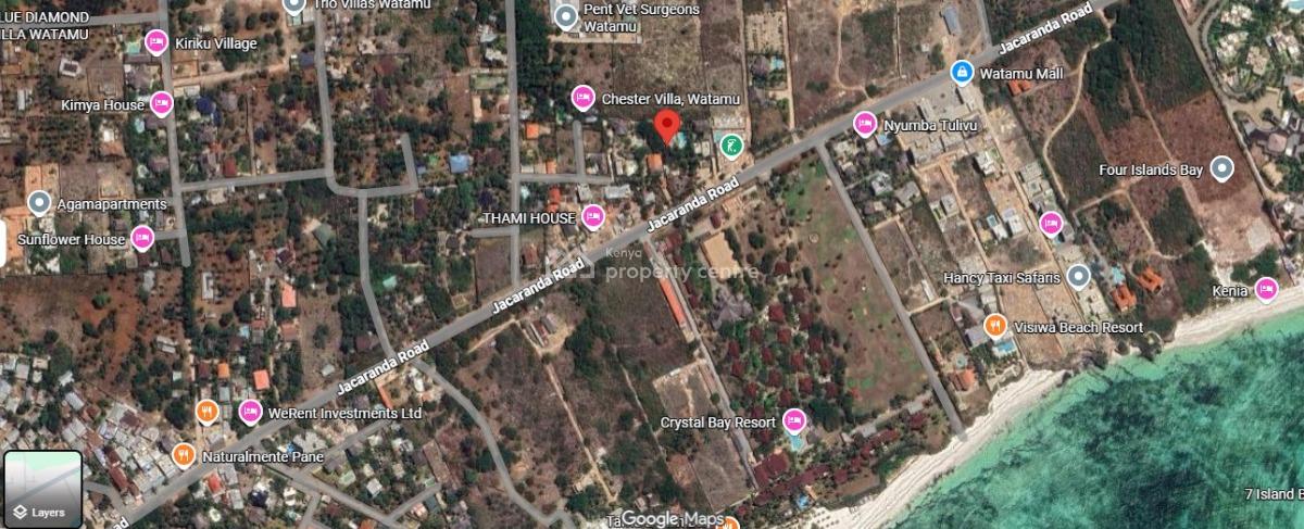Prime 3-acre Land in Watamu, Jacaranda Road, Watamu, Kilifi, Land for Sale