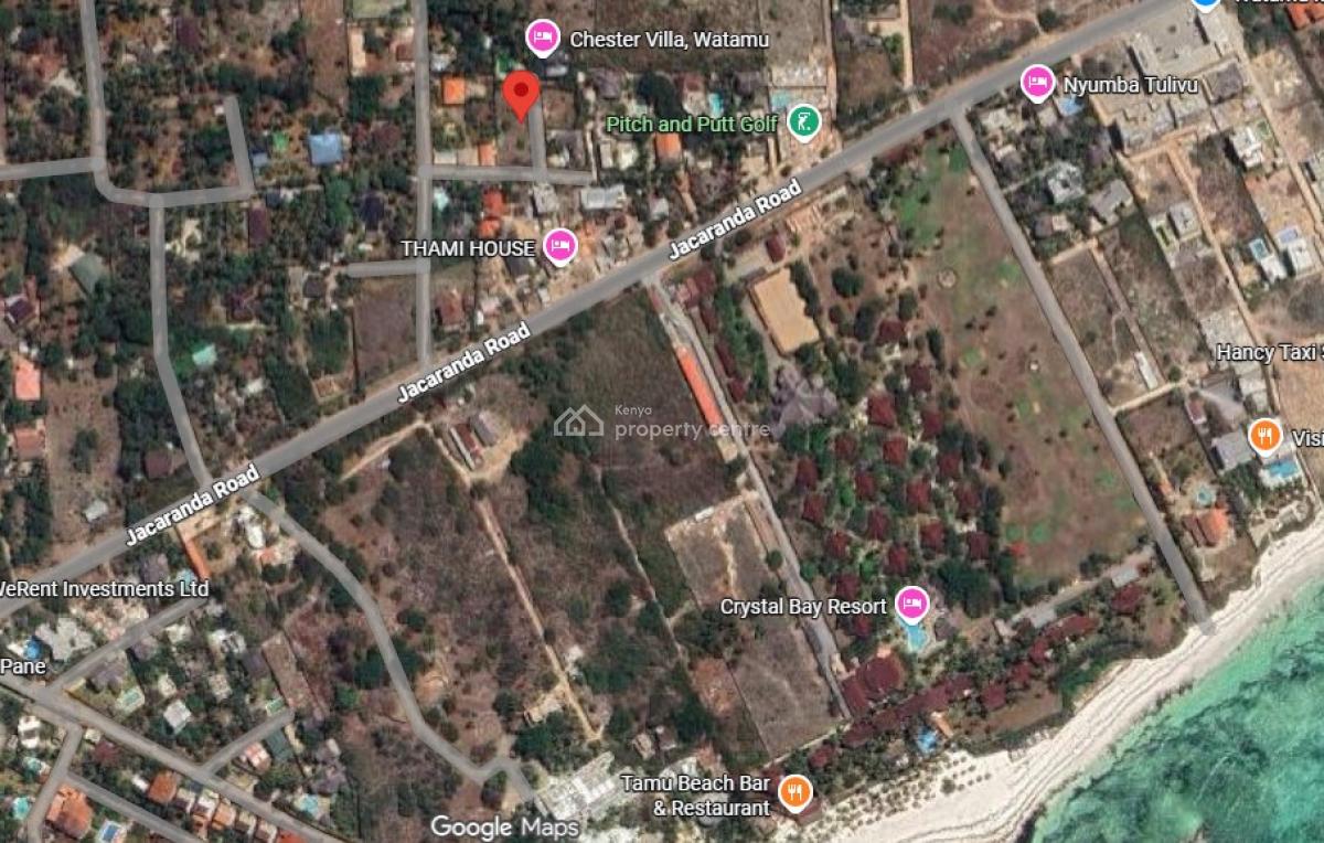 Prime 1-acre Investment Land, Jacaranda Road, Near Pitch & Putt Golf, Watamu, Kilifi, Land for Sale