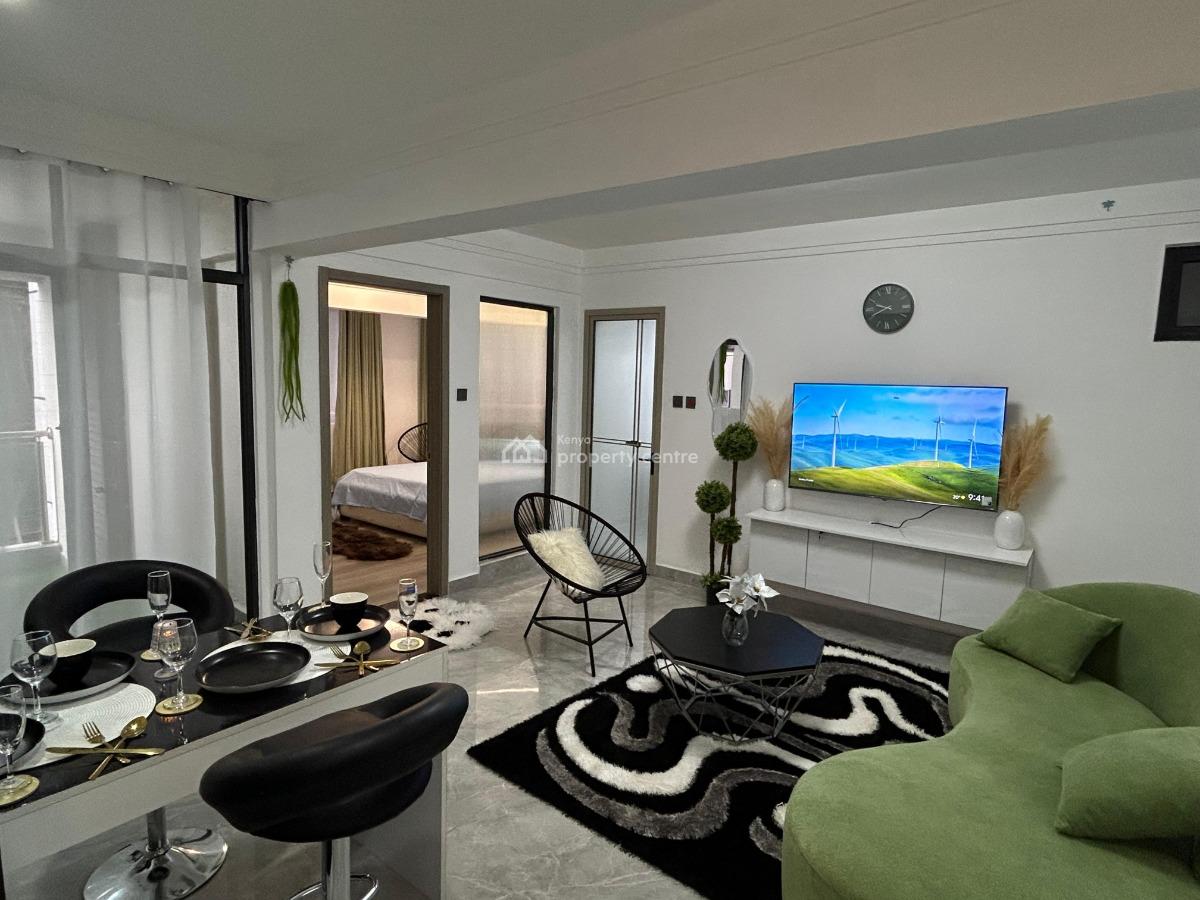 an Excellent Spacious 1 Bedroom Fully Furnished and Serviced, Kindaruma Road, Kilimani, Nairobi, Apartment for Rent
