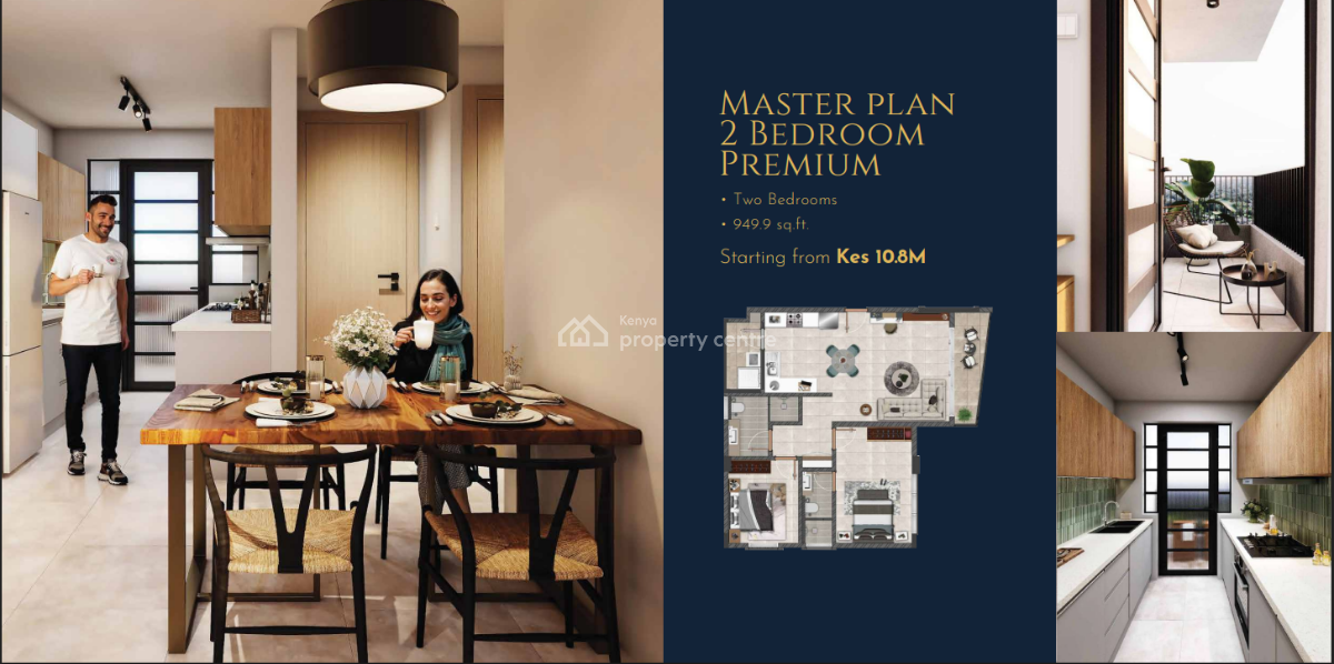 Off Plan 2 Bedroom Master Ensuite - Ava By Aquiila, Kirawa Road, Kitisuru, Nairobi, Apartment for Sale