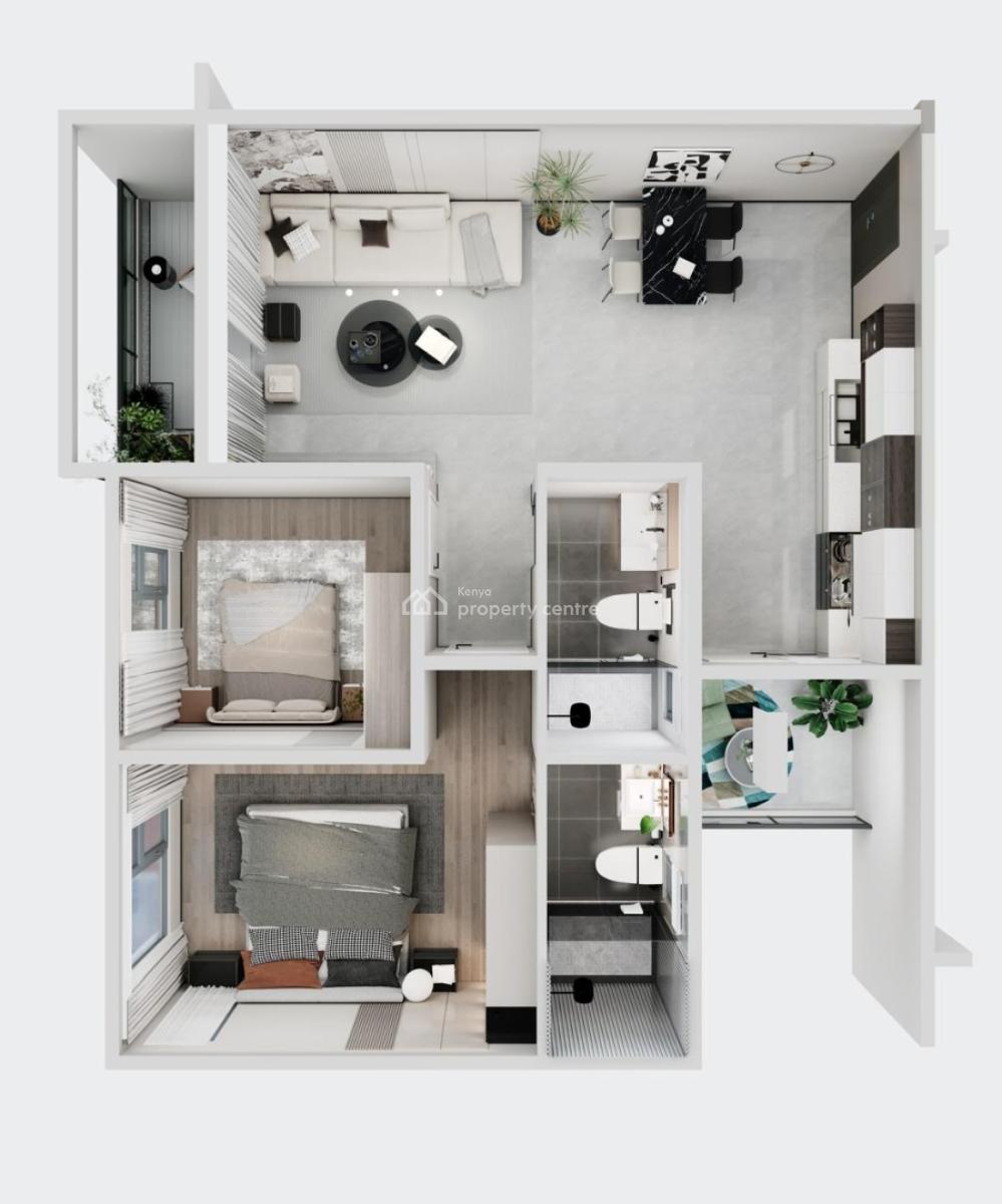 Modern Luxurious 1&2 Bedroom Apartments, Menelik Road, Off Ngong Road, Kilimani, Nairobi, Apartment for Sale