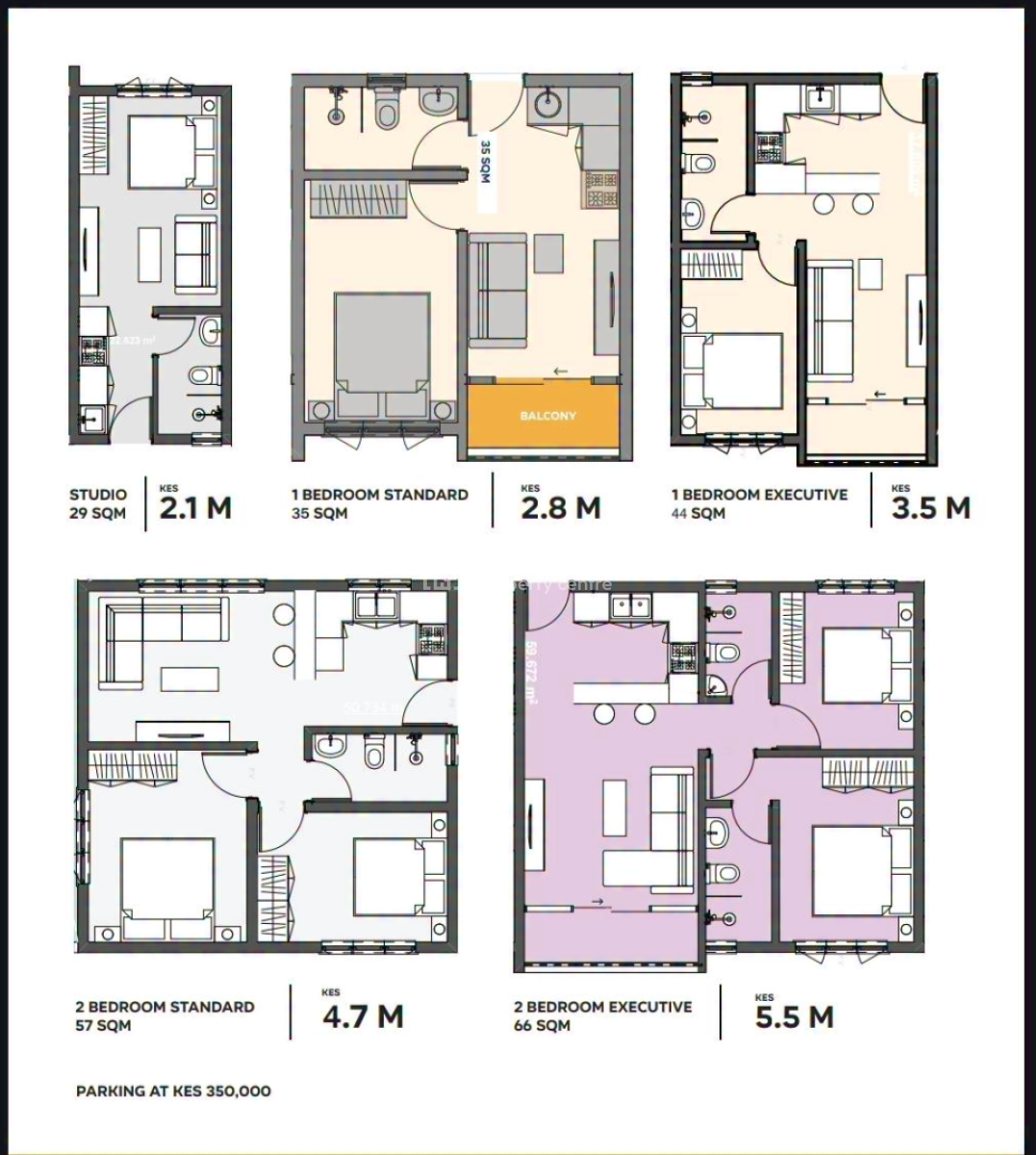 2 Bedroom,standard, White Peacock Hotel, Mtwapa, Kilifi, Apartment for Sale