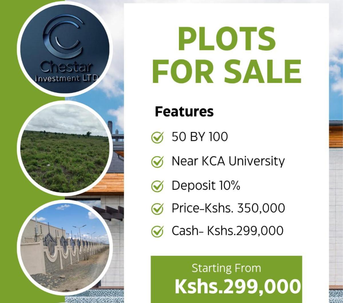 50 By 100 Plots, Near Kca University, Kitengela, Kajiado, Land for Sale