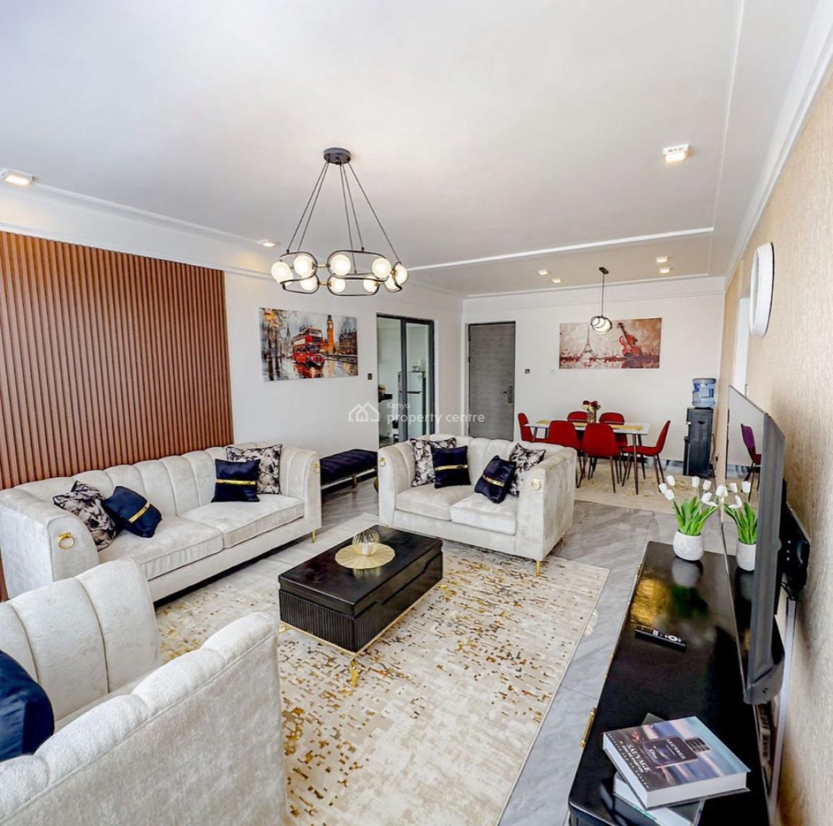 Fully Furnished and Serviced 3 Bedroom Apartment Master Ensuite, Kilimani, Nairobi, Apartment for Rent