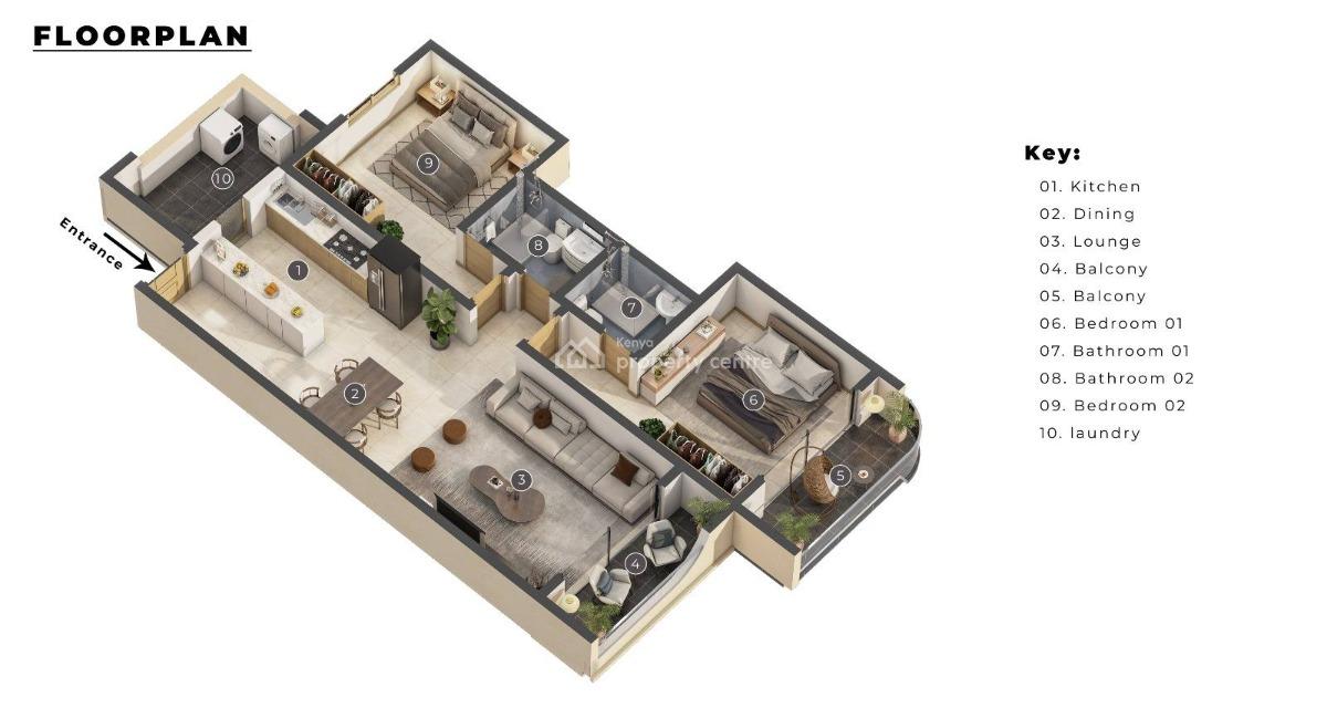Luxury Beachside Apartments 2 Bedrooms & Executive Studios, Nyali, Mombasa, Apartment for Sale