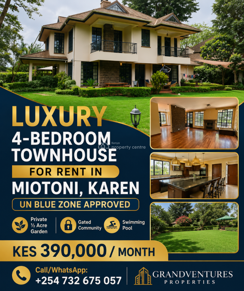 Luxury 4 Bedrooms House in Gated Community, Miotoni, Karen, Nairobi, House for Rent