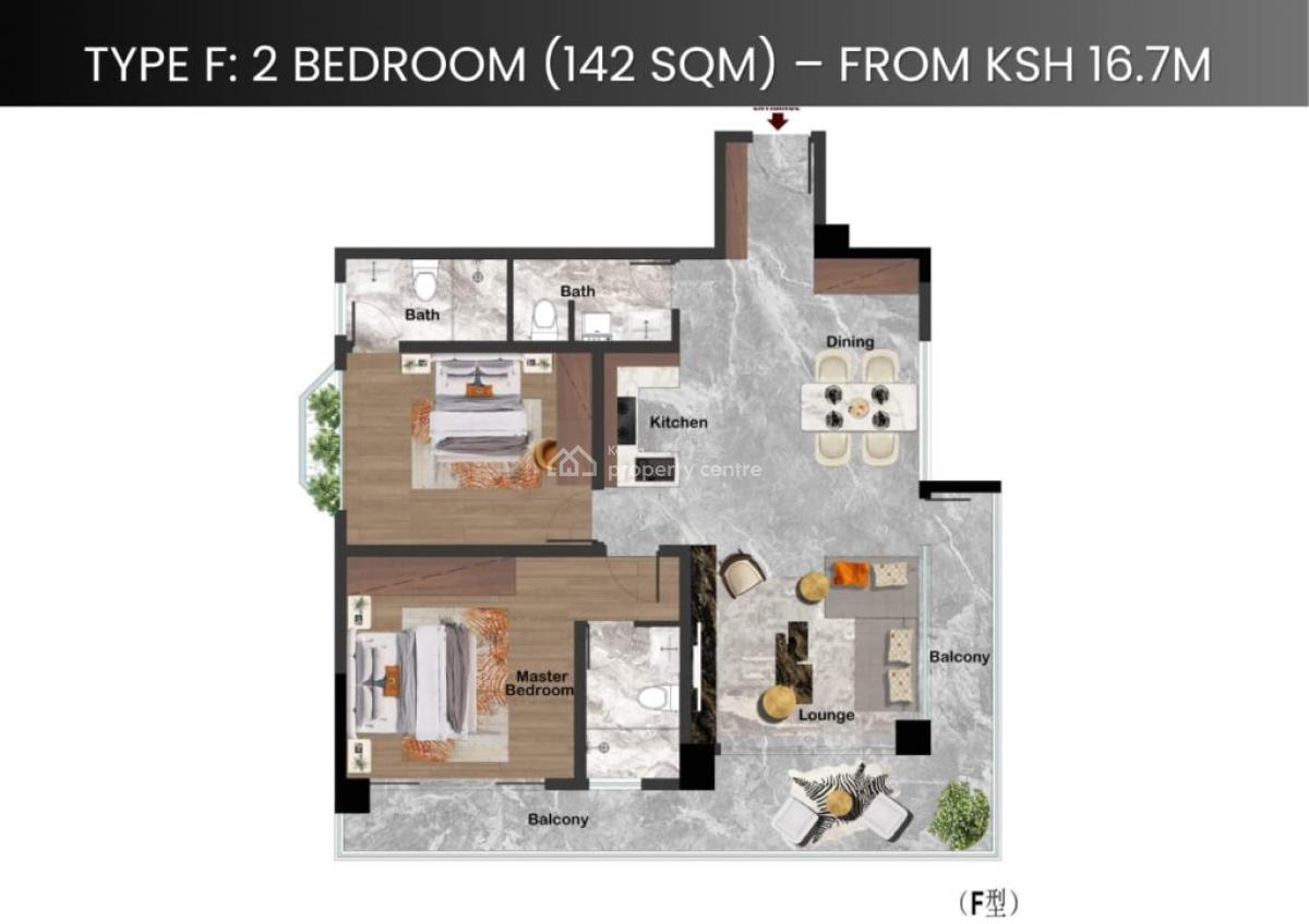 Luxury 1,2 and 3 Bedroom in Riverside, Westlands, Nairobi, House for Sale