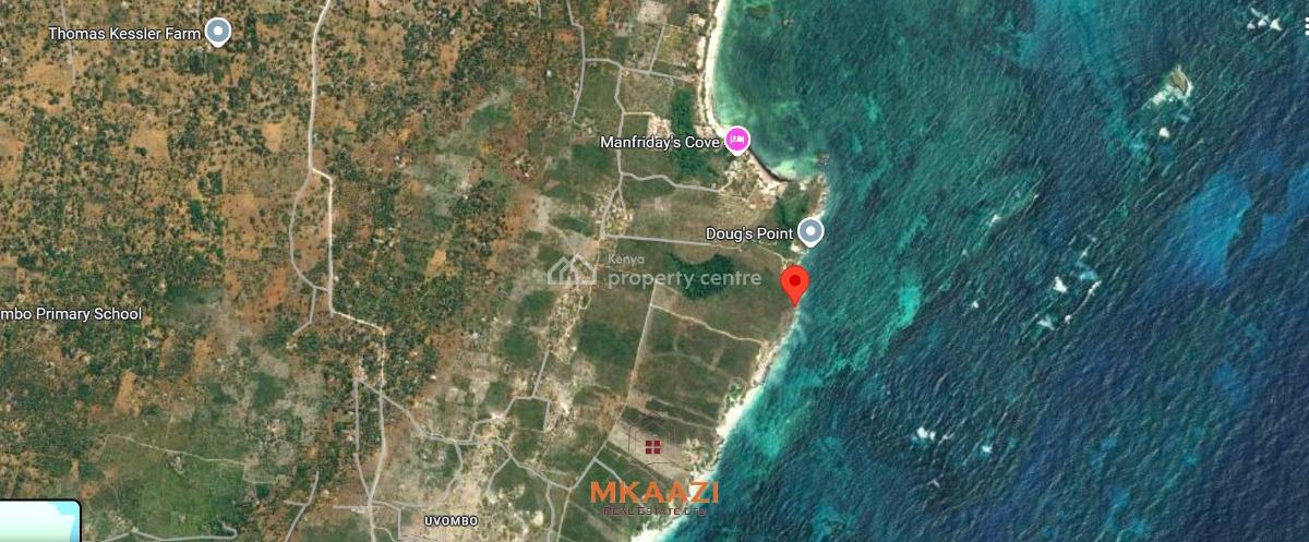 Prime 3-acre Cliffside Beachfront Land in Uyombo Near Mida Creek, Uyombo, Matsangoni, Kilifi, Land for Sale