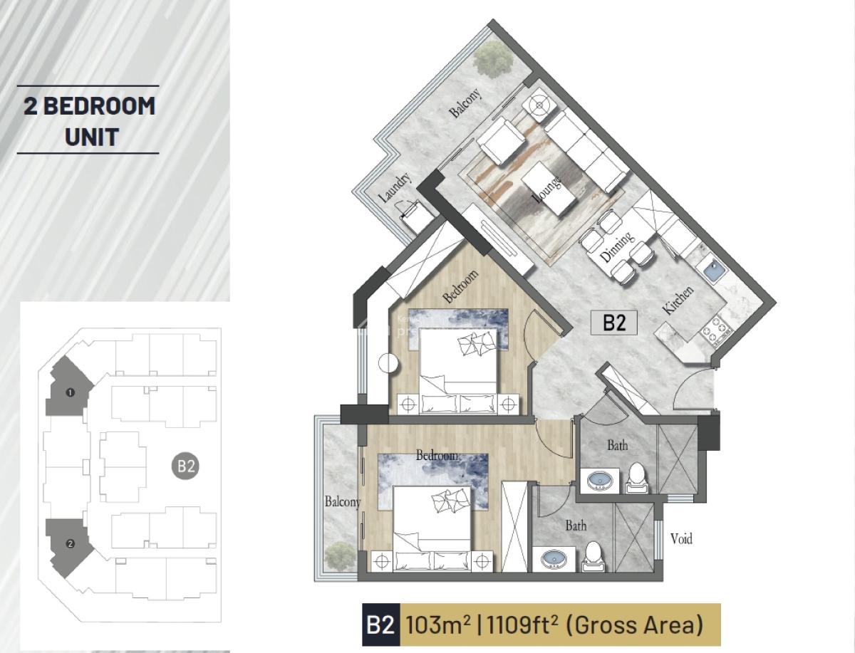 Executive 2 Bedrooms Apartments., Westlands, Westlands, Nairobi, Apartment for Sale