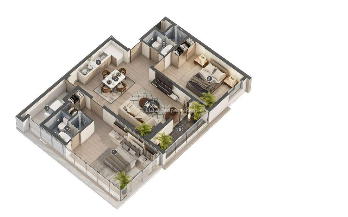 Baystar Apartments in Kilimani : Studio, 1 & 2 Br, Kilimani, Kilimani, Nairobi, Bedsitter (single Room) for Sale