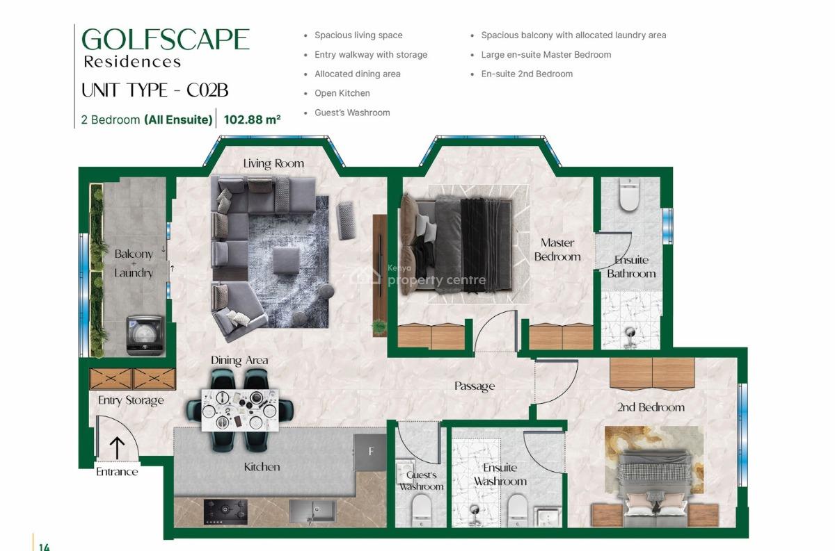 Golfscape Modern Apartments, Ngong Road, Kilimani, Nairobi, Apartment for Sale