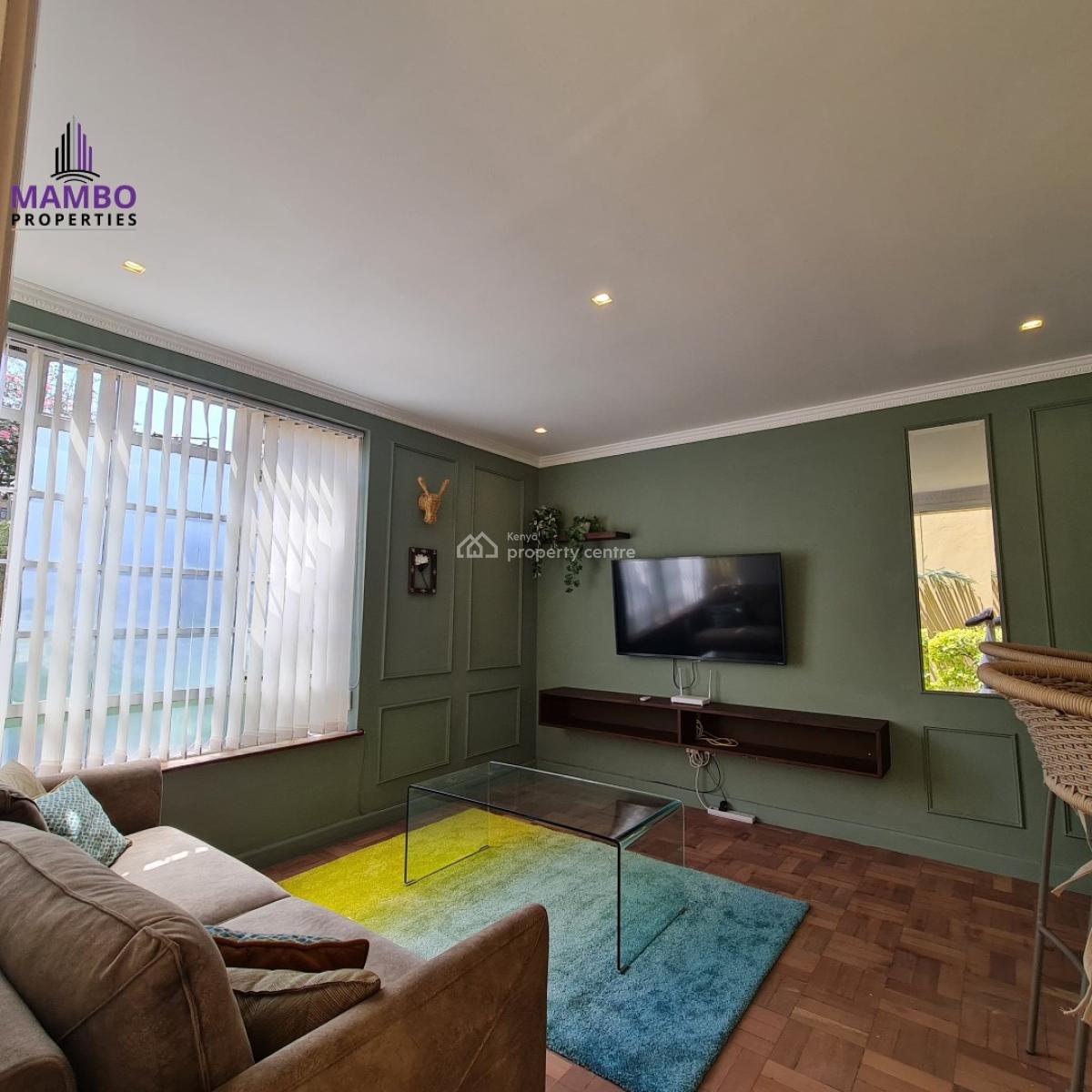 Furnished 1-bedroom Apartment., Riverside Drive., Westlands, Nairobi, Apartment for Rent