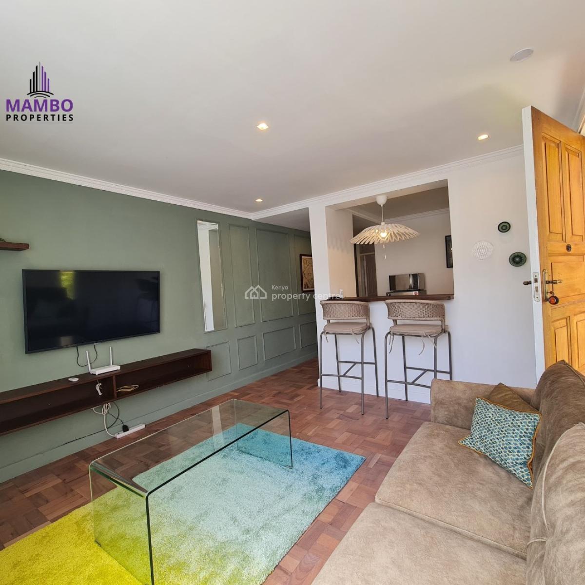 Furnished 1-bedroom Apartment., Riverside Drive., Westlands, Nairobi, Apartment for Rent
