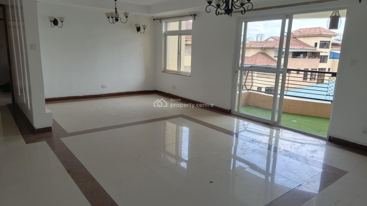 an Excellent Spacious 3 Bedroom Master Ensuite Plus Dsq, Kileleshwa, Nairobi, Apartment for Rent