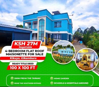 Modern 4-bedroom Flat Roof Maisonette, Gikambura, Kikuyu, Kiambu, House for Sale