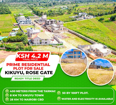 Serviced Gated Community Plots Available in Kikuyu!, Rosegate 2a Estate, Lussingetti, Kikuyu, Kiambu, Residential Land for Sale