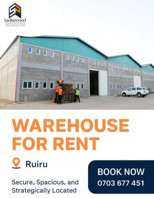 5,266 Sqft Warehouse for Lease in Ruiru, Ruiru, Ruiru, Kiambu, Warehouse for Rent