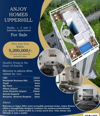 Studio Apartments in Upper Hill, Upper Hill, Kilimani, Nairobi, Bedsitter (single Room) for Sale