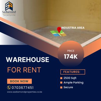 2,500 Sqft Warehouse, Mombasa Road, Industrial Area, Embakasi, Nairobi, Warehouse for Rent