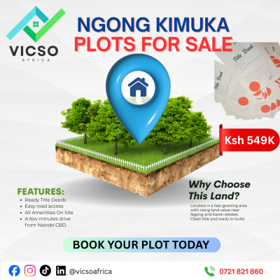 𝐏𝐋𝐎𝐓𝐒 𝐅𝐎𝐑 𝐒𝐀𝐋𝐄, Ngong, Kajiado, Residential Land for Sale