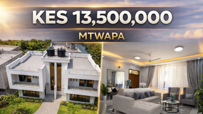 4 Bedroom Villa in a Gated Community, Kanamai, Mtwapa, Kilifi, House for Sale