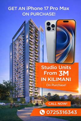 3m Prime Studios George Padmore, George Padmore, Kilimani, Nairobi, Apartment for Sale