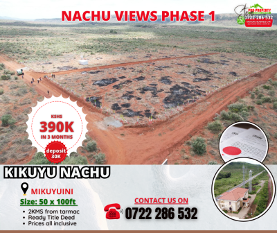 Affordable Kikuyu, Nachu - Mikuyuini Plots, Nachu, Mikuyuini, Kikuyu, Kiambu, Residential Land for Sale