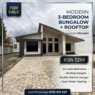 3 Bedroom All Ensuite in Gated Community, Kitengela, Kajiado, Terraced Bungalow for Sale