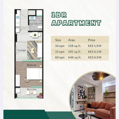 Modern Apartments Near Mirema School & Trm Mall, Nairobi Central, Nairobi, Apartment for Sale
